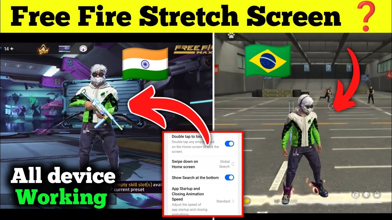 Stretch Screen Free Fire | How to Make 