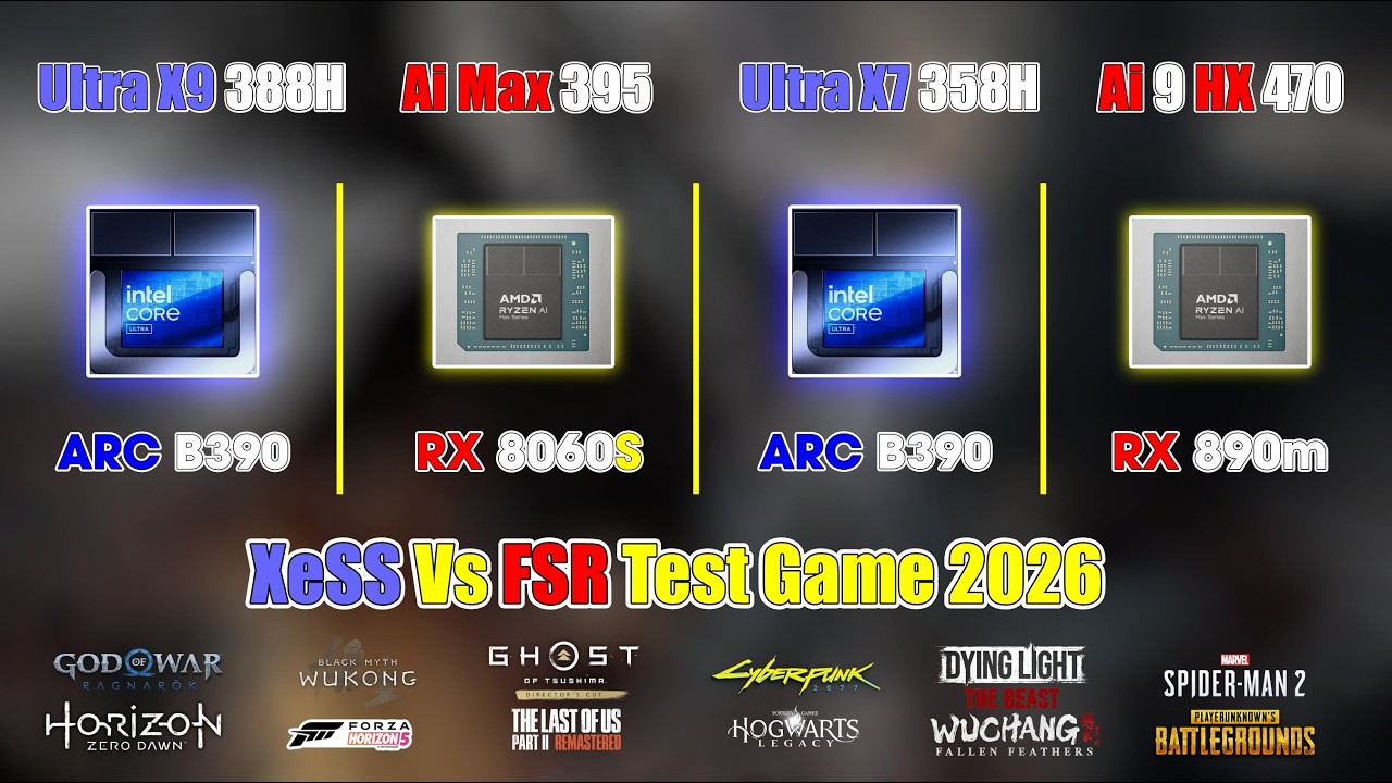 Ai Max 395 Vs Ultra X7 358H Vs Ai 9 HX 470 Vs Ultra 9 388H | 30W TDP Gaming Battle
