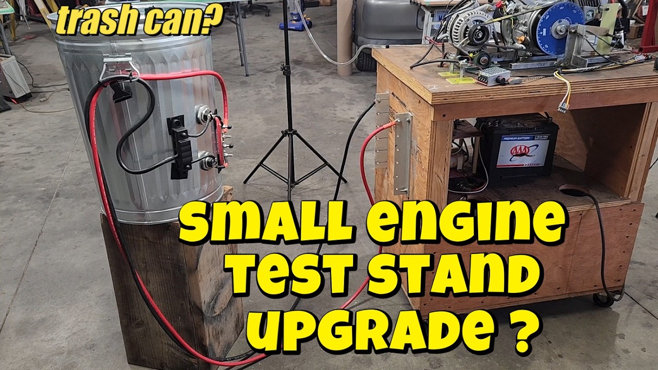 S6 E5  Our small engine test stand is BUSTED!  can we fix it on the cheap?  Let's do an experiment!