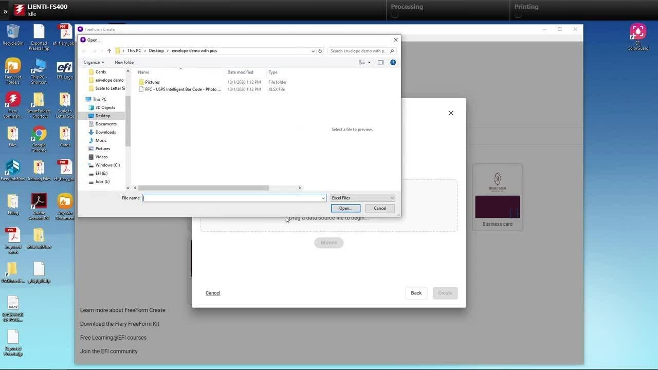 Fiery Friday - VDP Envelopes with barcodes and variable images using FFC