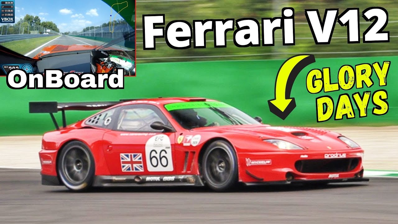 Ferrari 550 GTS Maranello Prodrive + OnBoard at Monza Historic 2020 - Screaming V12 Warm-Up Engine 😱