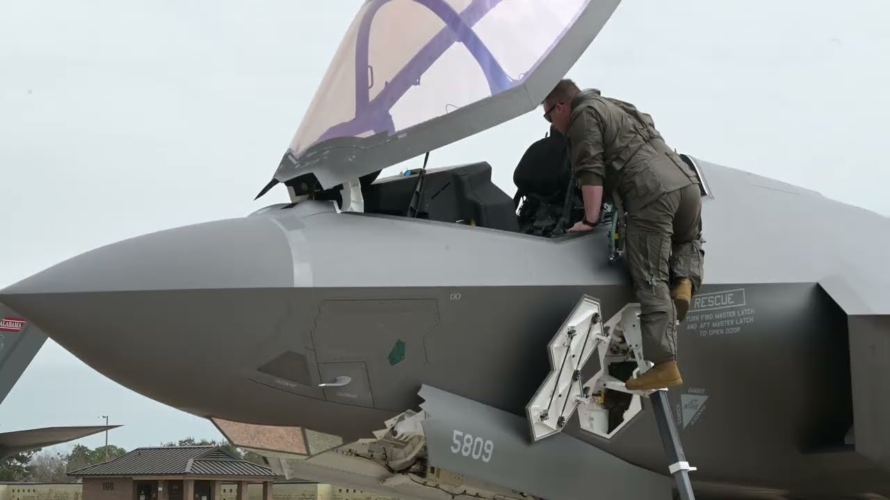 F-35A Lightning II aircraft conduct flight operations during Sentry South 26-2