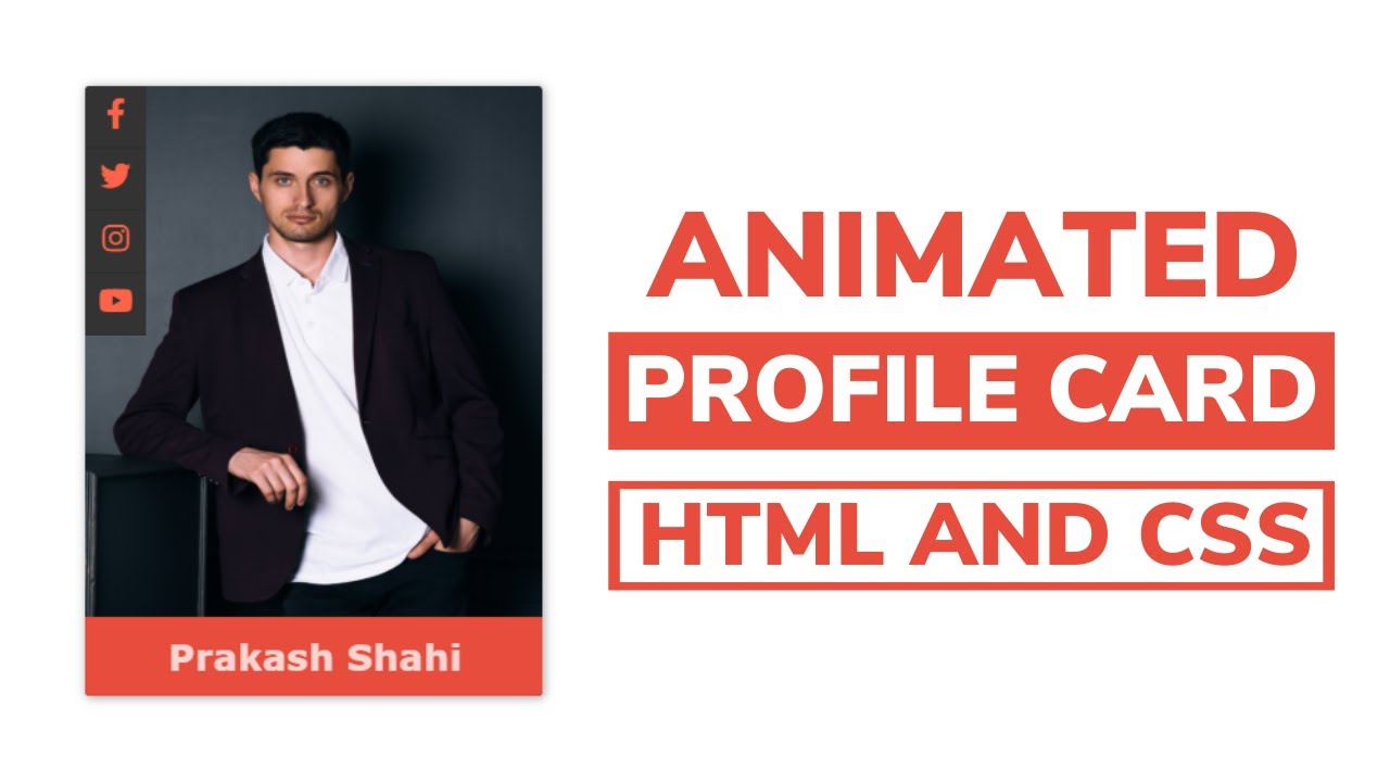 Animated UI Profile Card using HTML & CSS