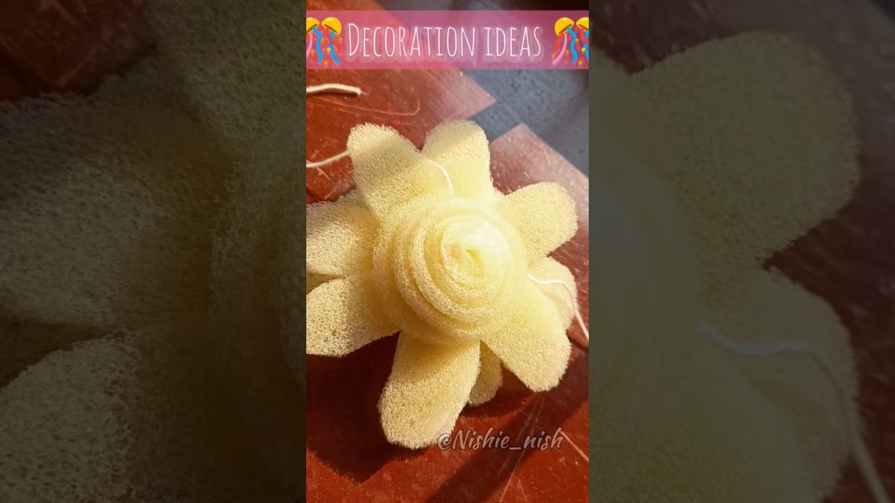 Flower from waste saree foam🌸