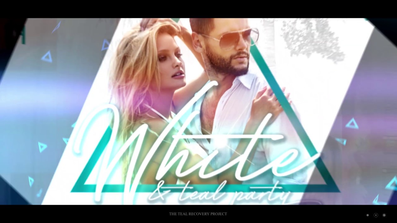 White & Teal Party