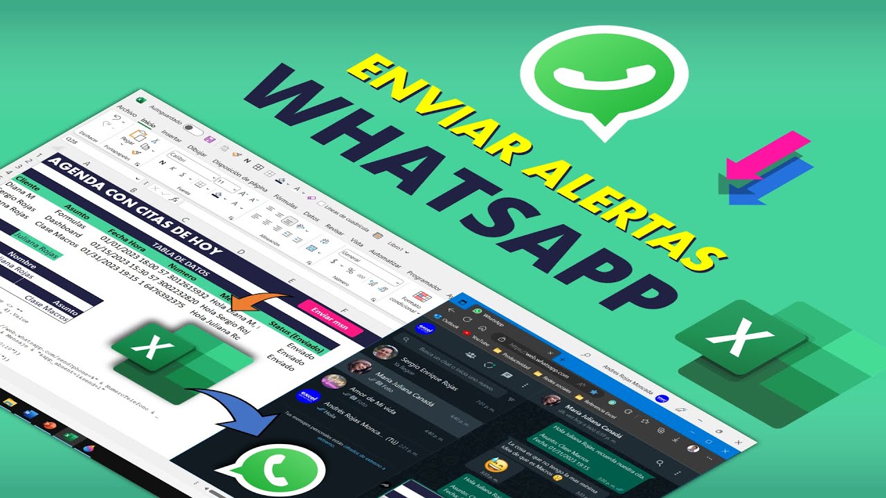 Envío Automático de Alertas a WHATSAPP desde EXCEL - Mensajes Masivos con TEXTO e IMÁGENES a un Clic