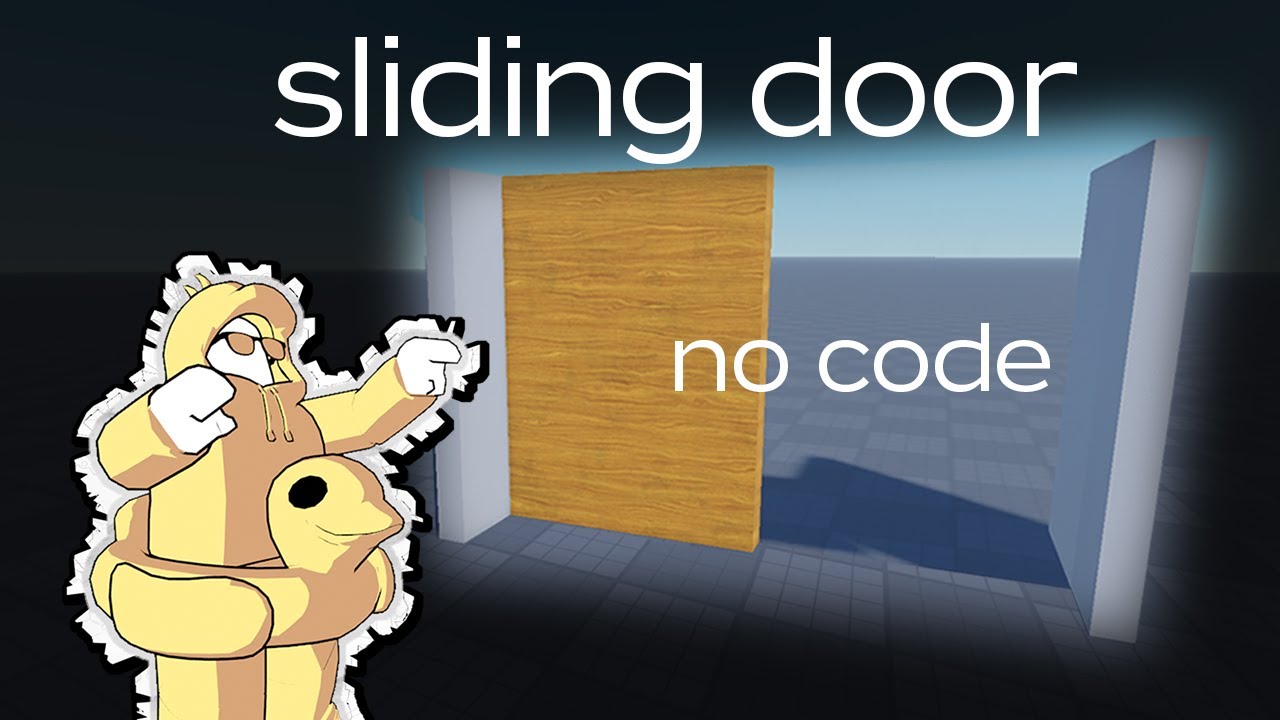 Как сделать раздвижную дверь без кода в Roblox