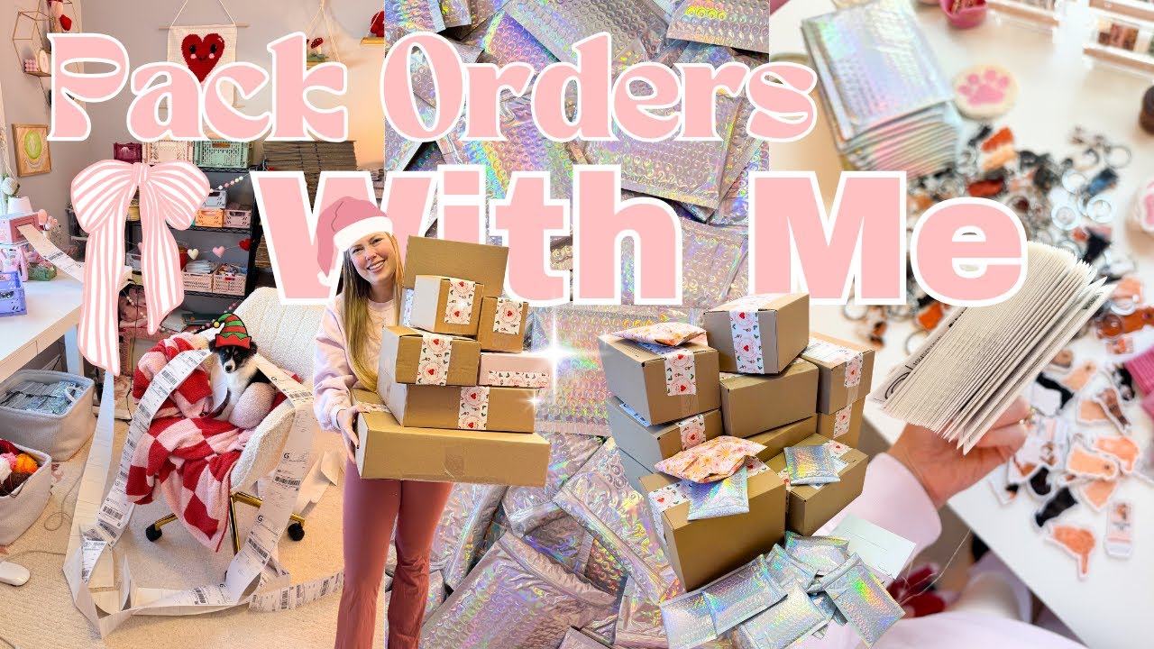 Let’s have a cozy, productive couple days packing orders 📦 | Small Business Vlog