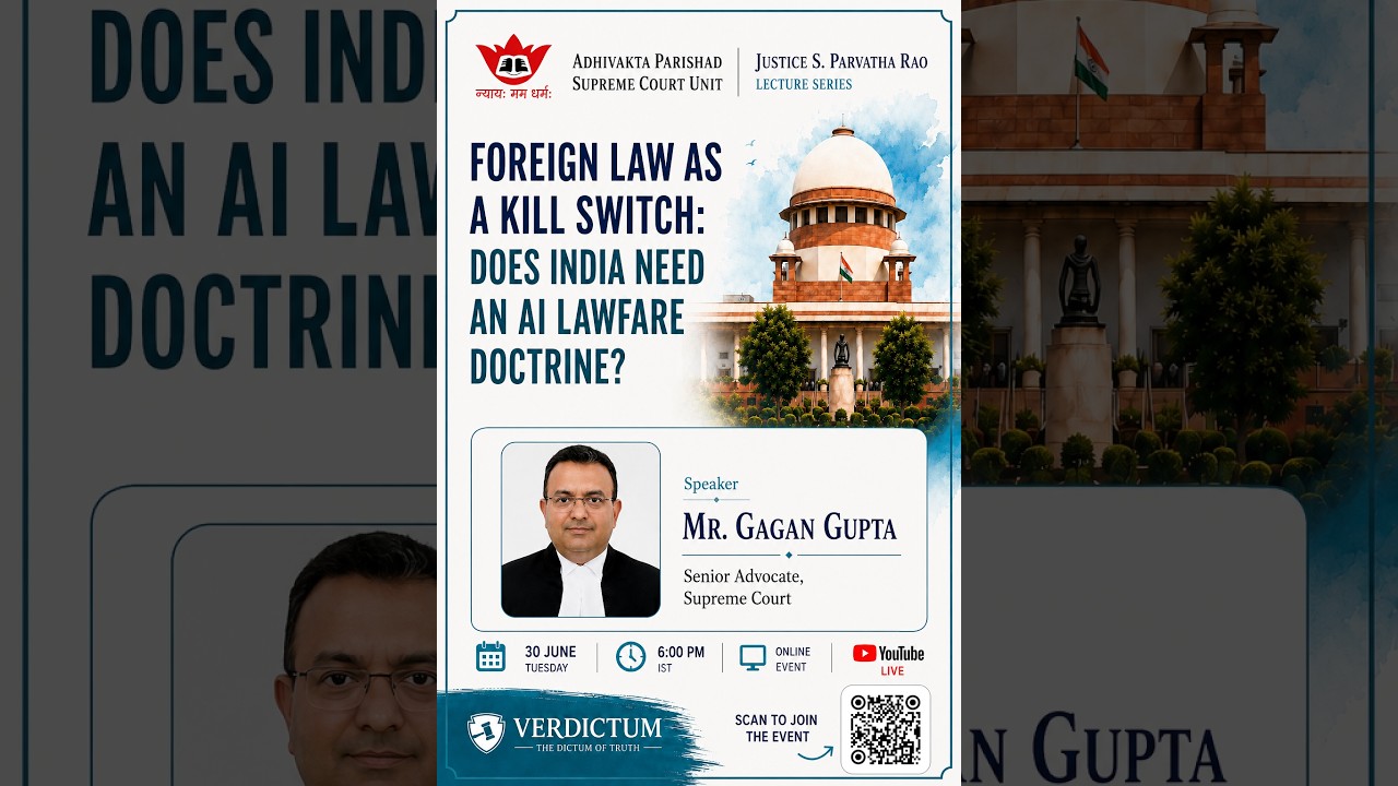 Foreign Law as a Kill Switch: Does India Need an AI Lawfare Doctrine?