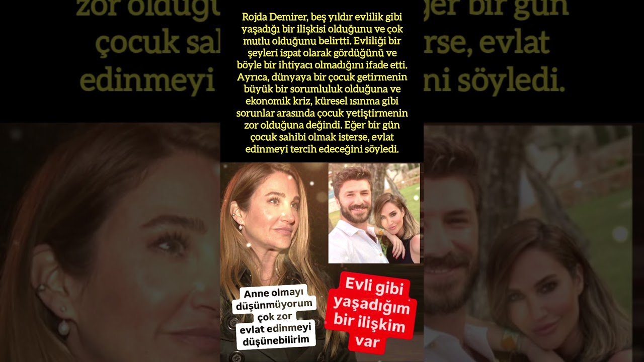 ROJDA DEMİRER'DEN EVLİLİK VE &Ccedil;OCUK SAHİBİ OLMA KONUSUNDA A&Ccedil;IKLAMA #RojdaDemirer #Evlilik #g&uuml;ndem