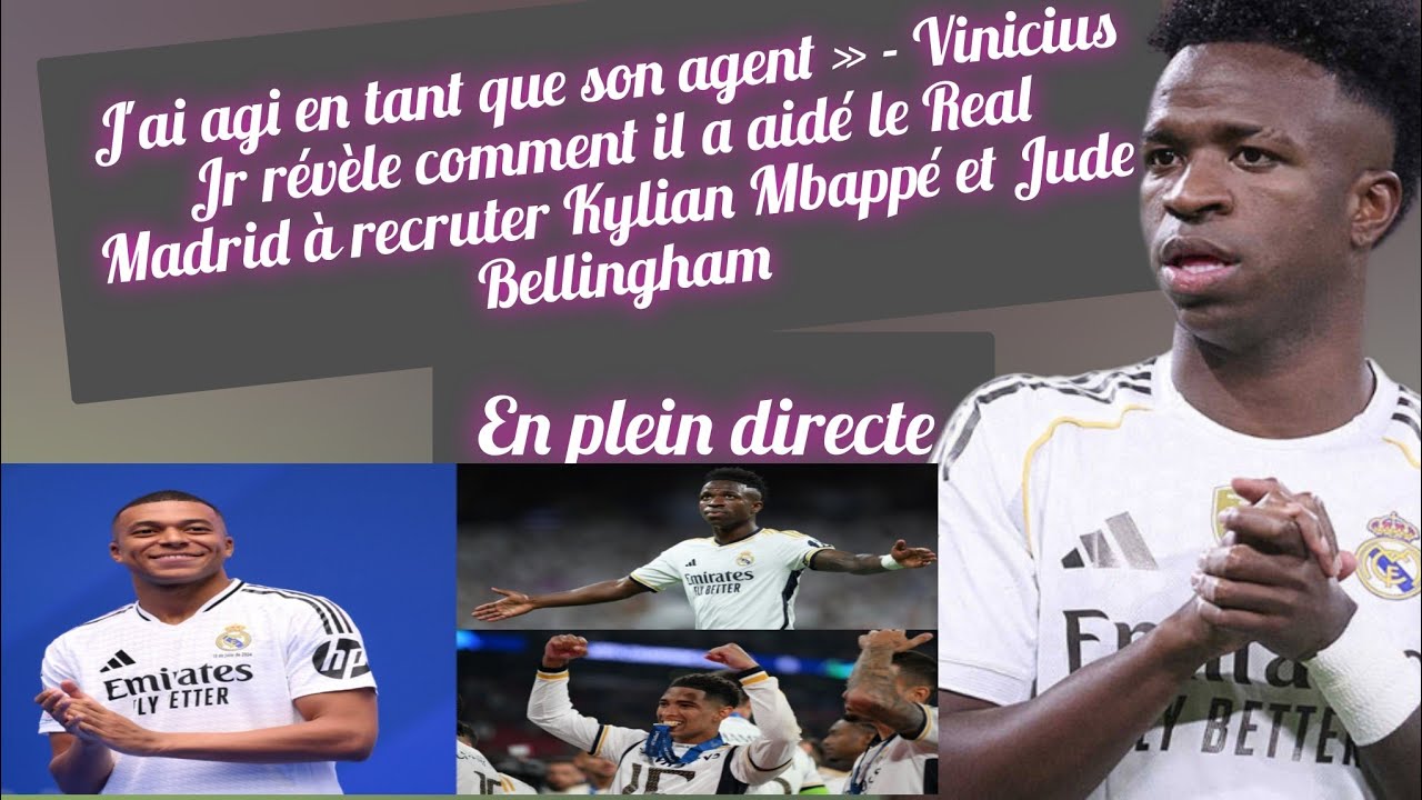 🚨💥 VINICIUS JR AVOUE TOUT : “J’ÉTAIS L’AGENT DE MBAPPÉ ET BELLINGHAM !” 😱🔥