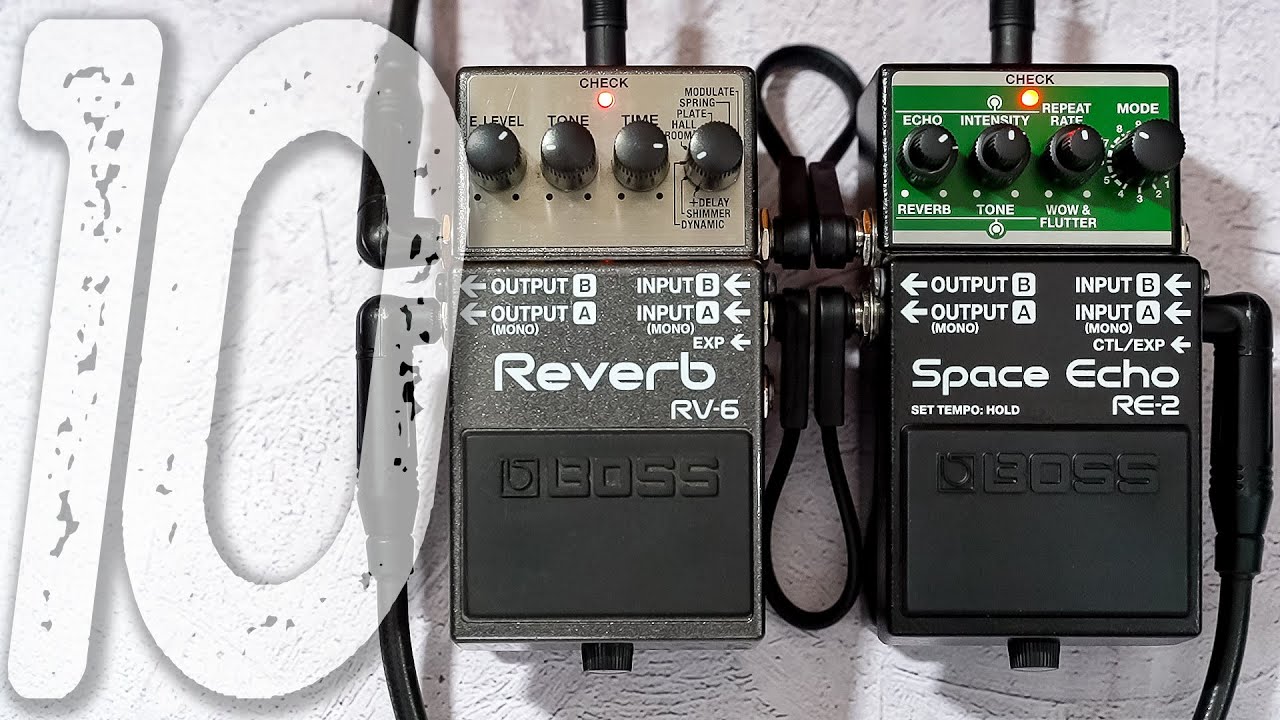 10 Amazing Ambient Sounds | BOSS RE-2 Space Echo + RV-6 Reverb