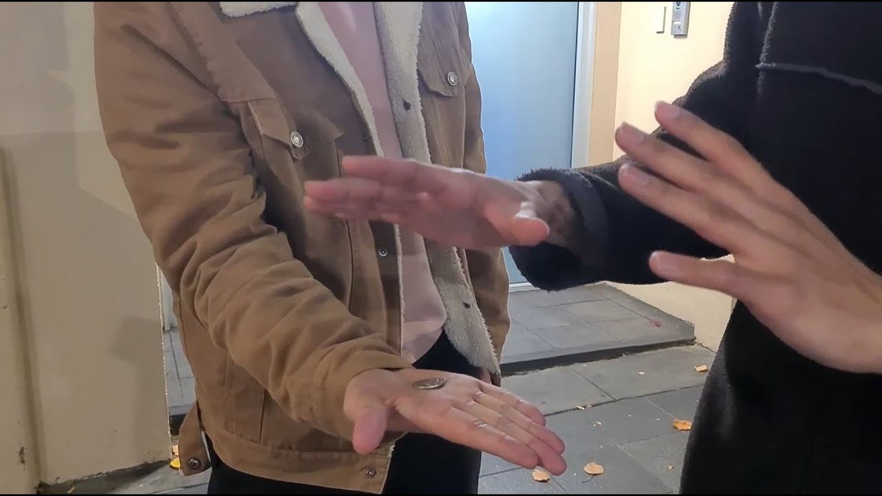 Making a borrowed coin levitate // Street Magic in Adelaide