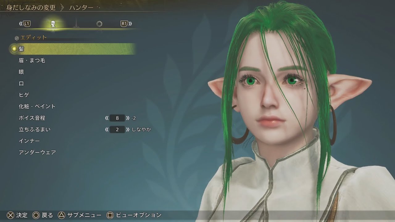 【モンハンワイルズ】フィールド画面でも美人なキャラメイク（製品版）