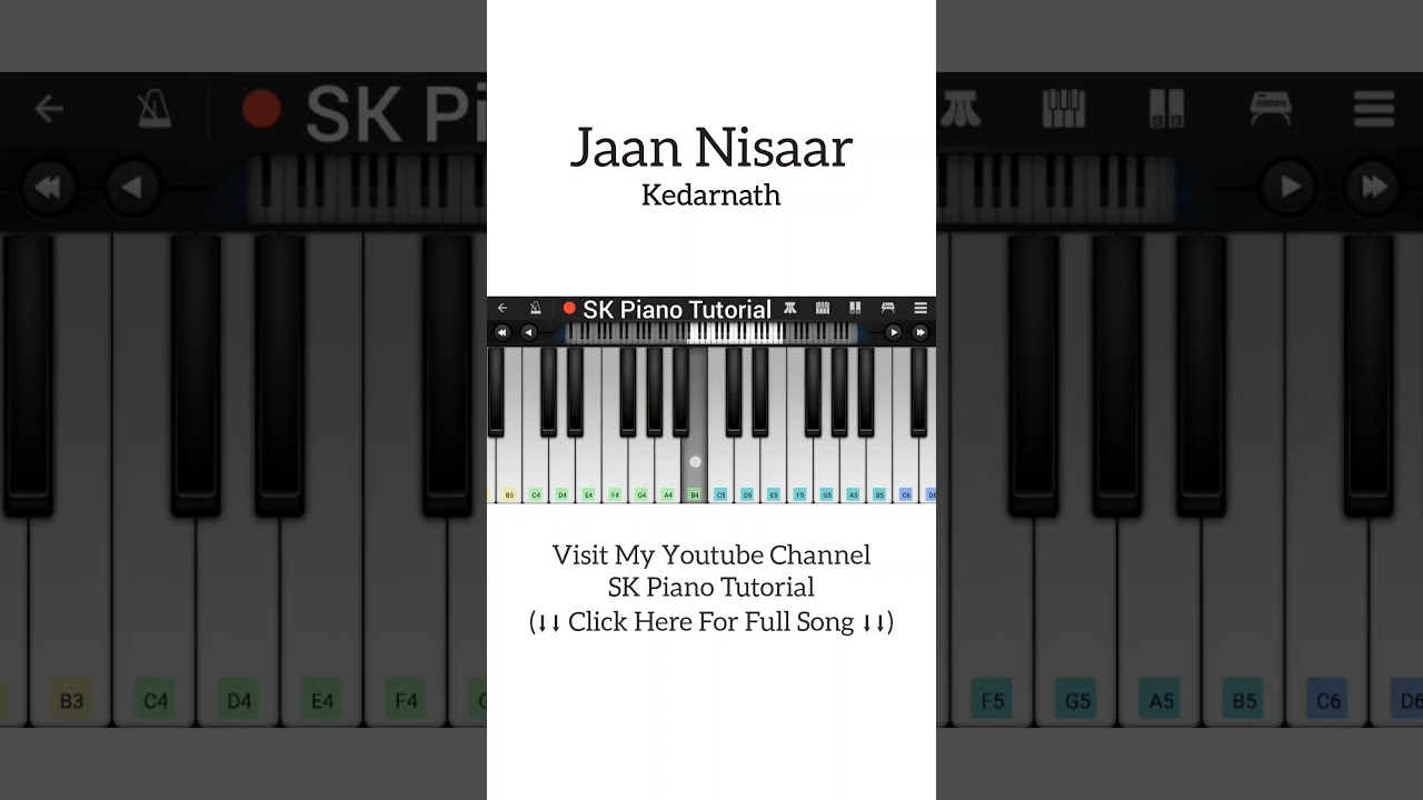 Jaan Nisar (Piano Tutorial) 