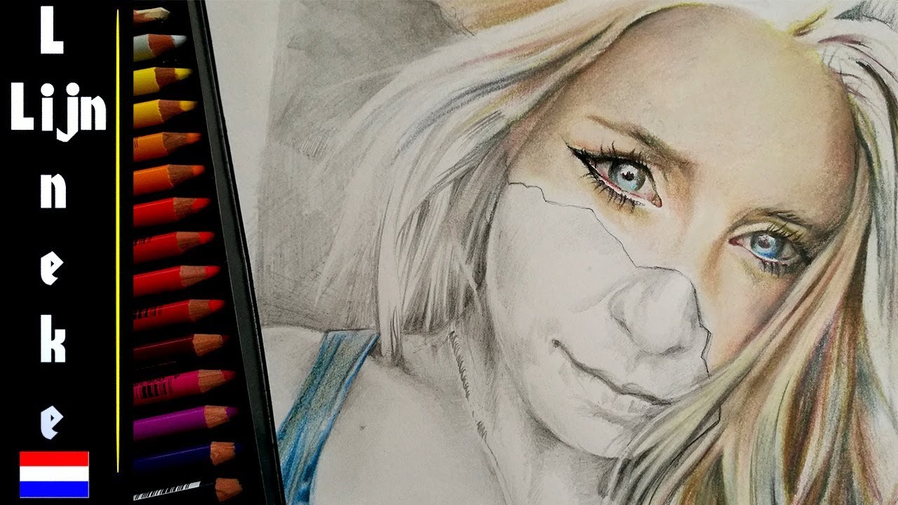 HUIDSKLEUR tekenen potlood tekening