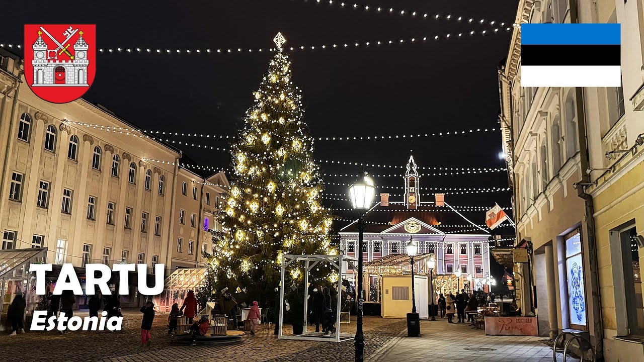 Tartu, Estonia. Christmas time 2025. 4K