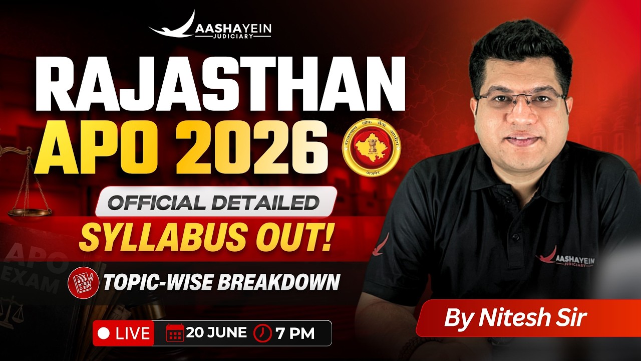 Rajasthan APO 2026 Official Syllabus Out🔥| Rajasthan APO Topic Wise Syllabus | By Nitesh Sir