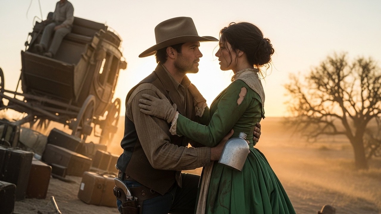 Cowboy Met Her When the Stagecoach Overturned, Pulled Her Out 