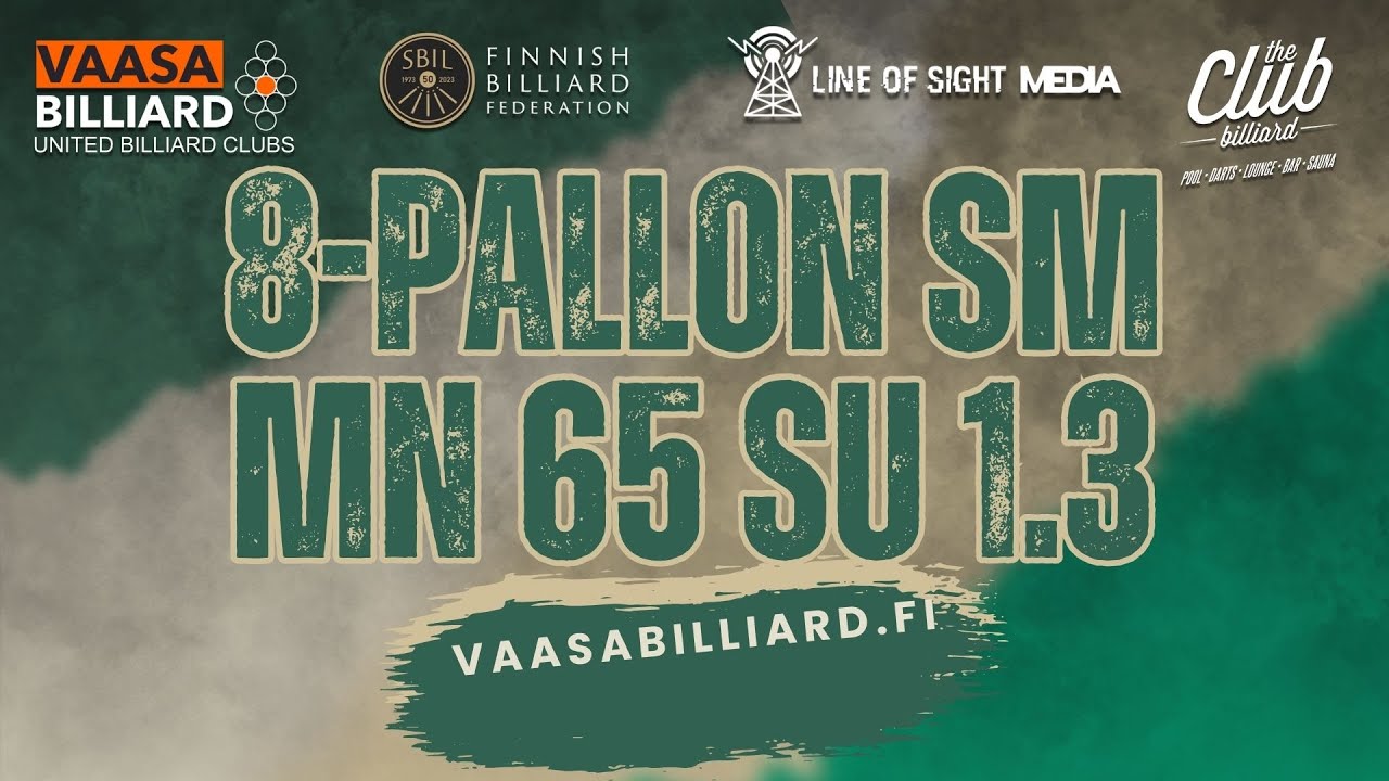Pöytä 6 | LIVE ! | 8-pallon SM-kilpailut, MN65-sarja, Vaasa 1.3.2026 #lineofsightmedia