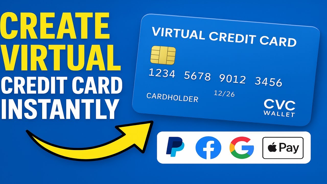 Create a Virtual Credit Card Instantly | Works on PayPal, Google, Apple Pay & More