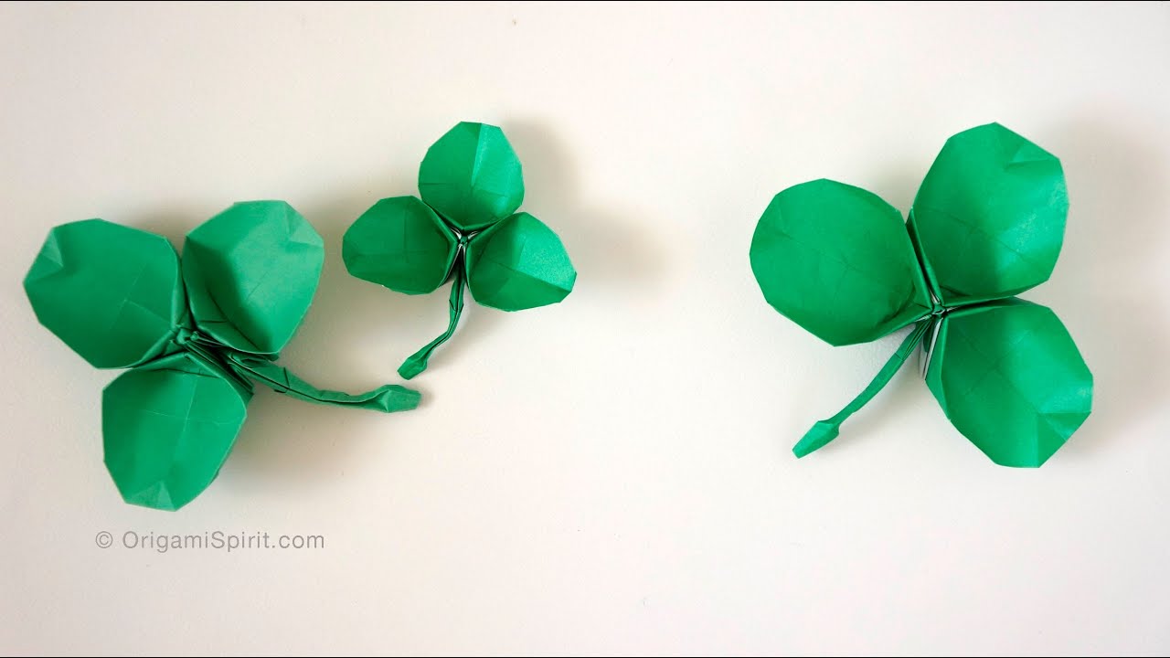 Origami Shamrock : : Trébol -paso a paso
