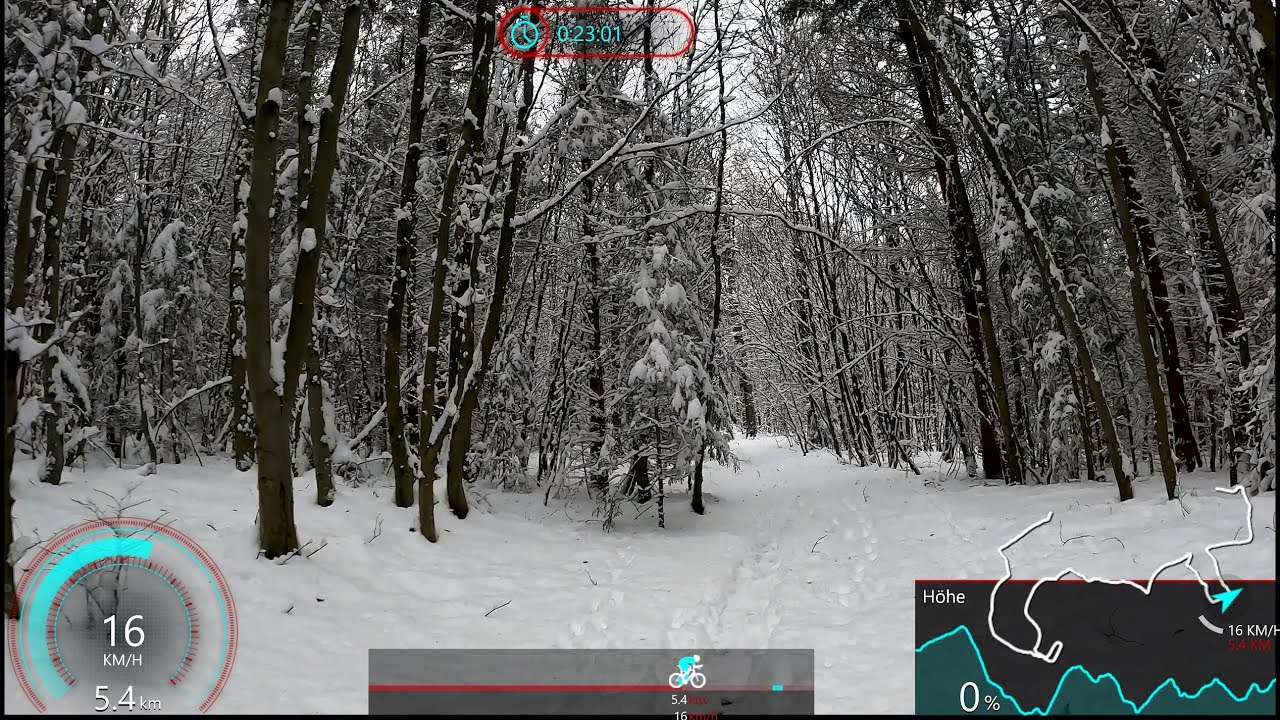 30 minute extrem Snow Cube MTB Winter Indoor Cycle Workout Garmin 4K