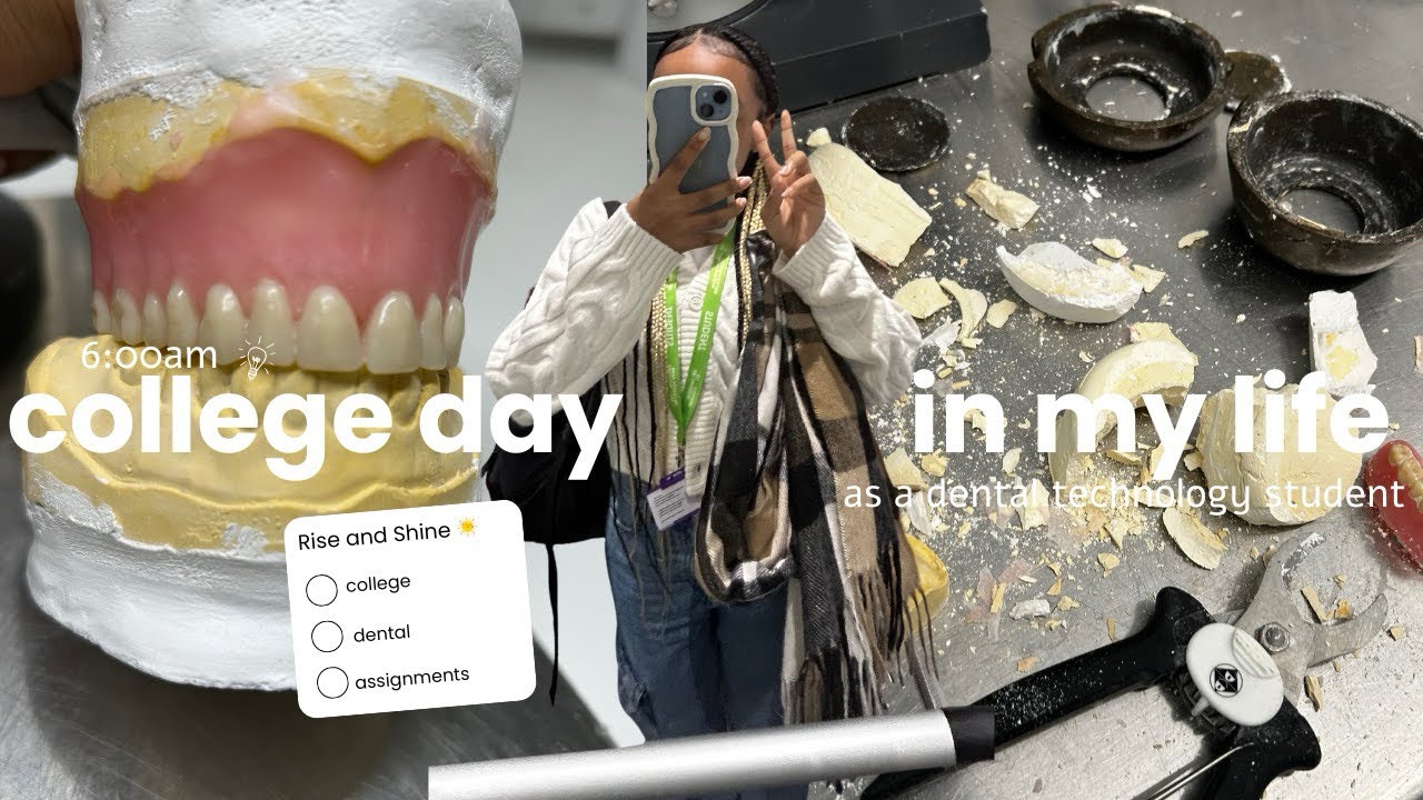 College day in my life as a dental tech student (FIRST VLOG)