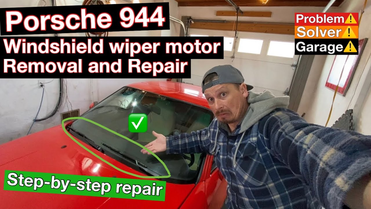 Porsche 944 Windshield wiper motor removal and repair. Porsche 944 windshield wiper repair.