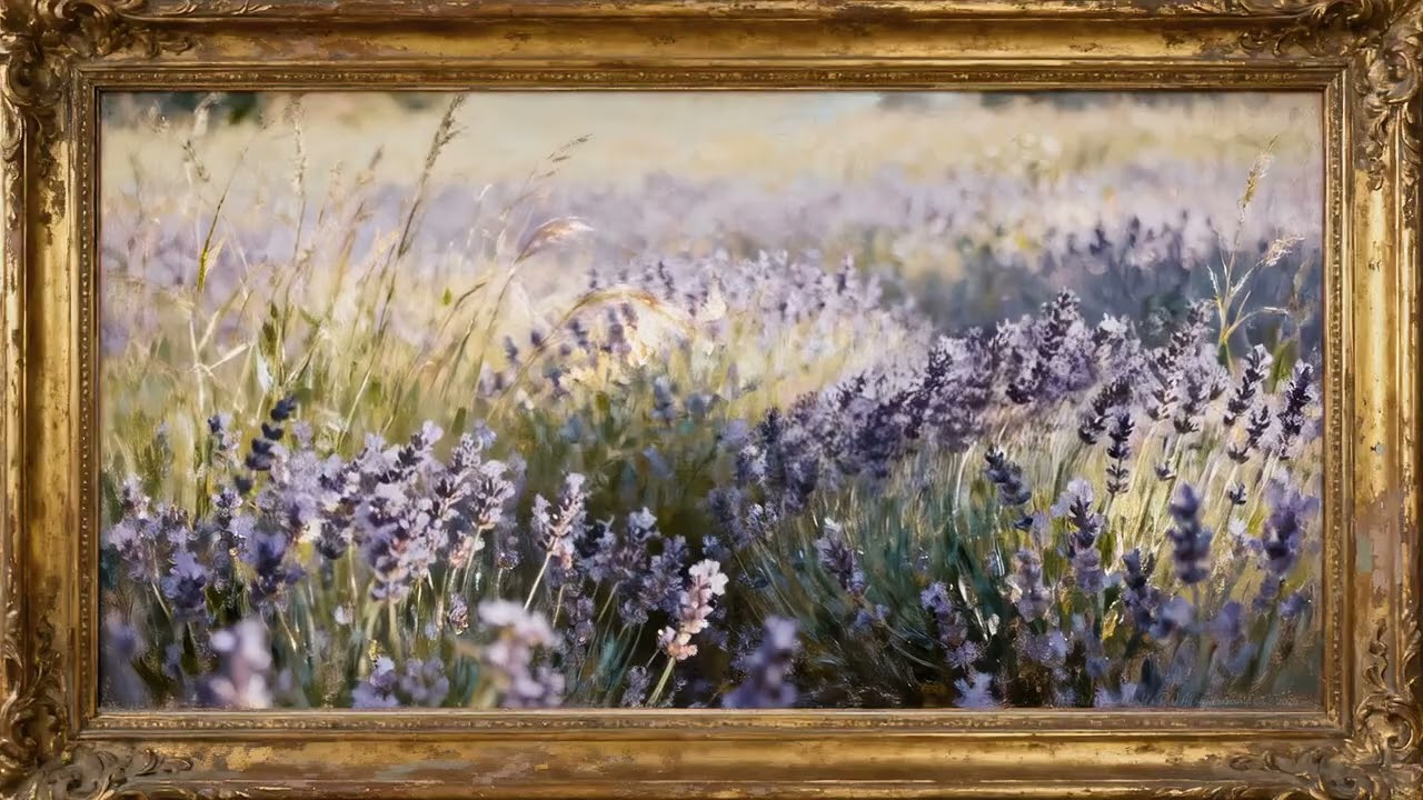 Frame TV Art – Relaxing Lavender Field Animated Floral Landscape No Music 3 Hours 2026