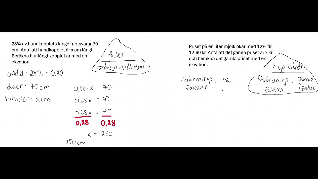 8- Procent och ekvationer