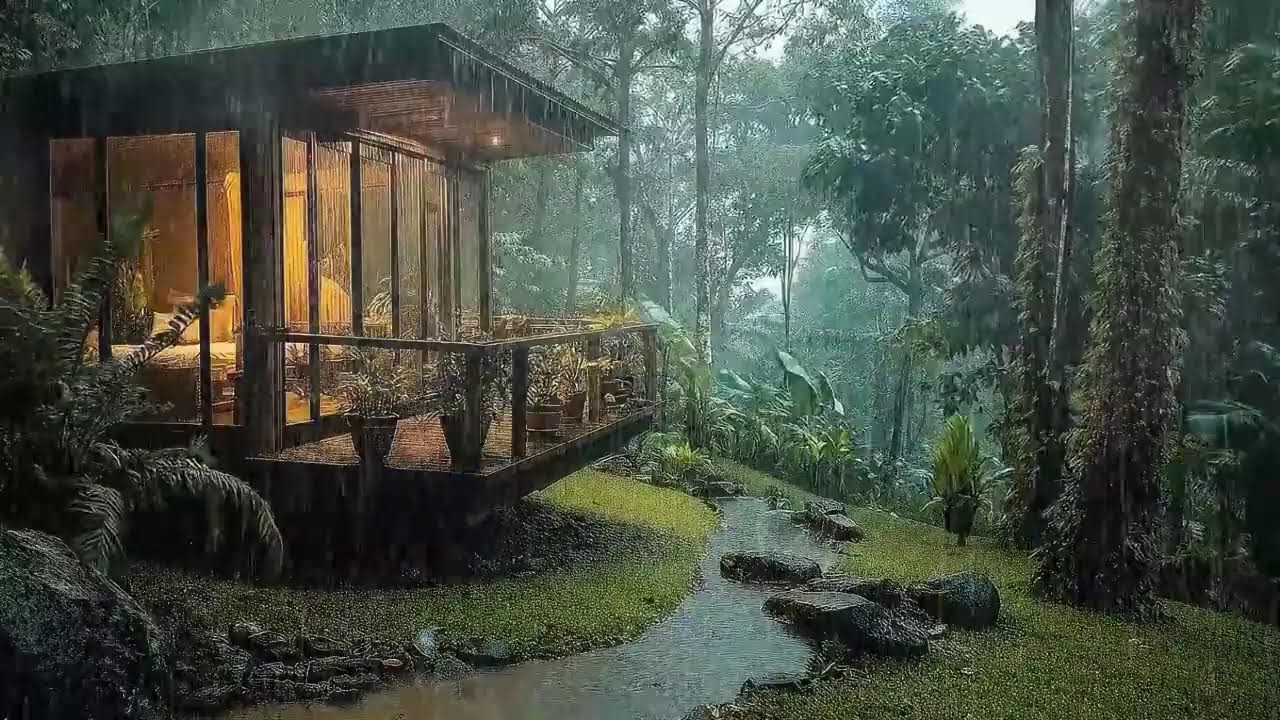 Heavy Rainstorm at Night – Sleep in 3 Minutes | Insomnia Relief & Calm Mind