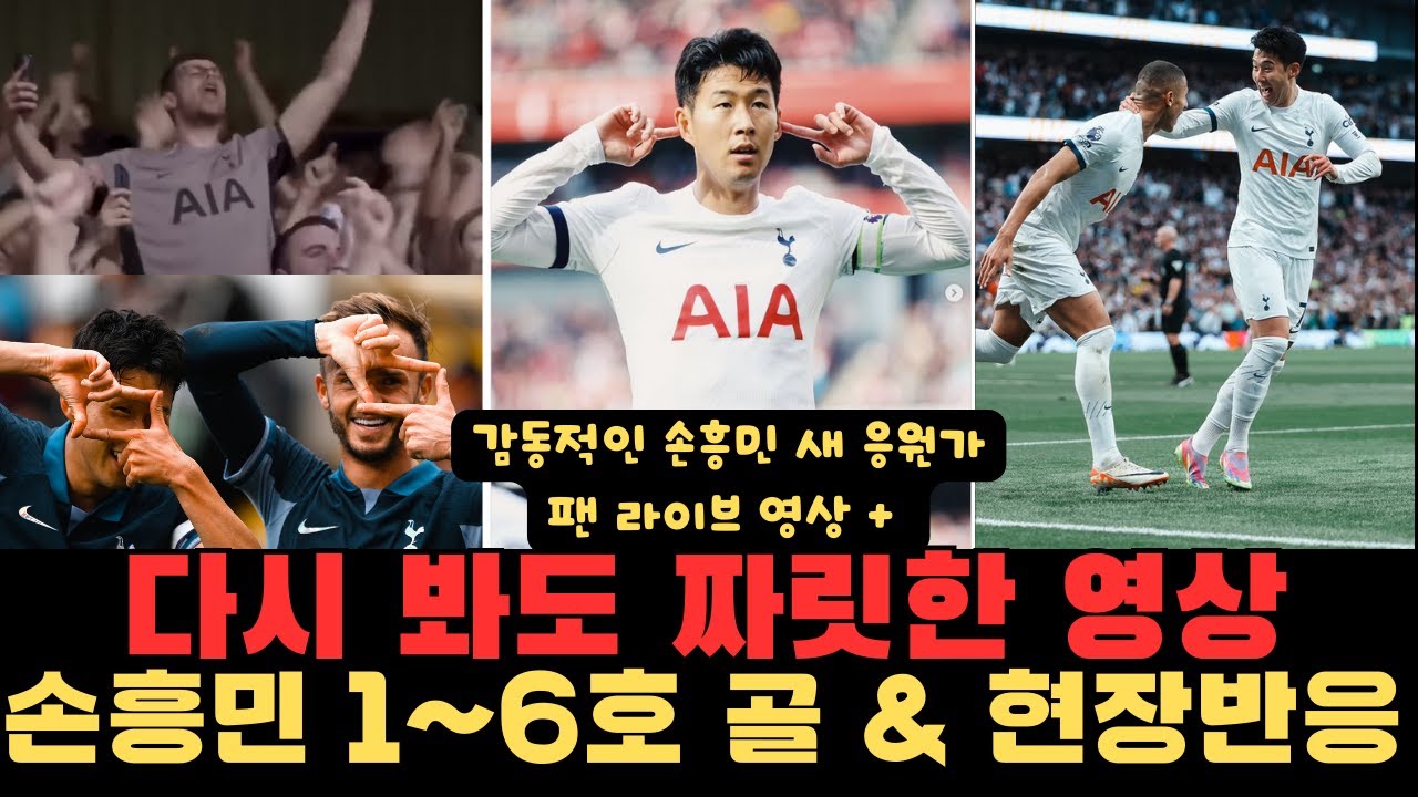 [해외반응]  손흥민 1~6호골  현장 반응 & 미국 (덴버)펍 분위기 색다른 맛 영상 모음ㅣ+감동적인 손흥민 응원가 팬 라이브 영상 , 토트넘 손흥민 골