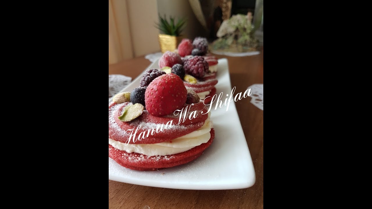 سابلي الاحمر المخملي ... Red Velvet cookies Hanaa Wa Shifaa