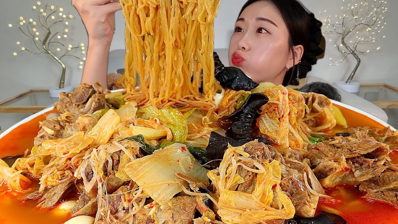 ASMR 감자탕? 마라탕? 직접만든 짬뽕 리얼먹방 :) homemade jjamppong MUKBANG