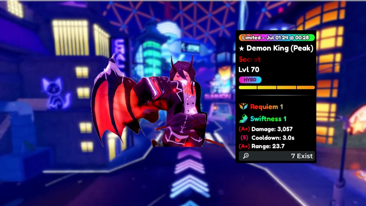 Showcasing The New Secret Unit Demon King(Peak) EVO - Anime Defenders