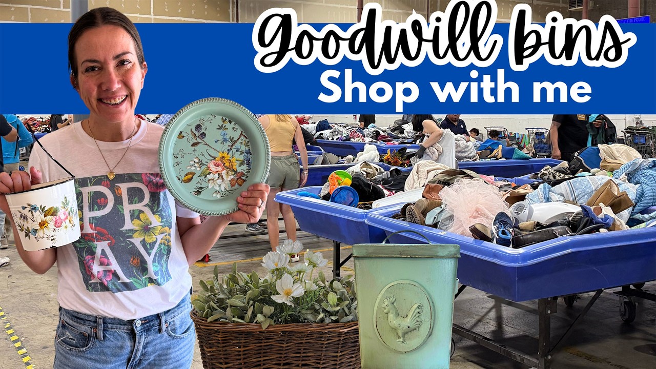 Trash to Treasure Goodwill Bins Thrift With Me Haul and Home Decor Makeovers