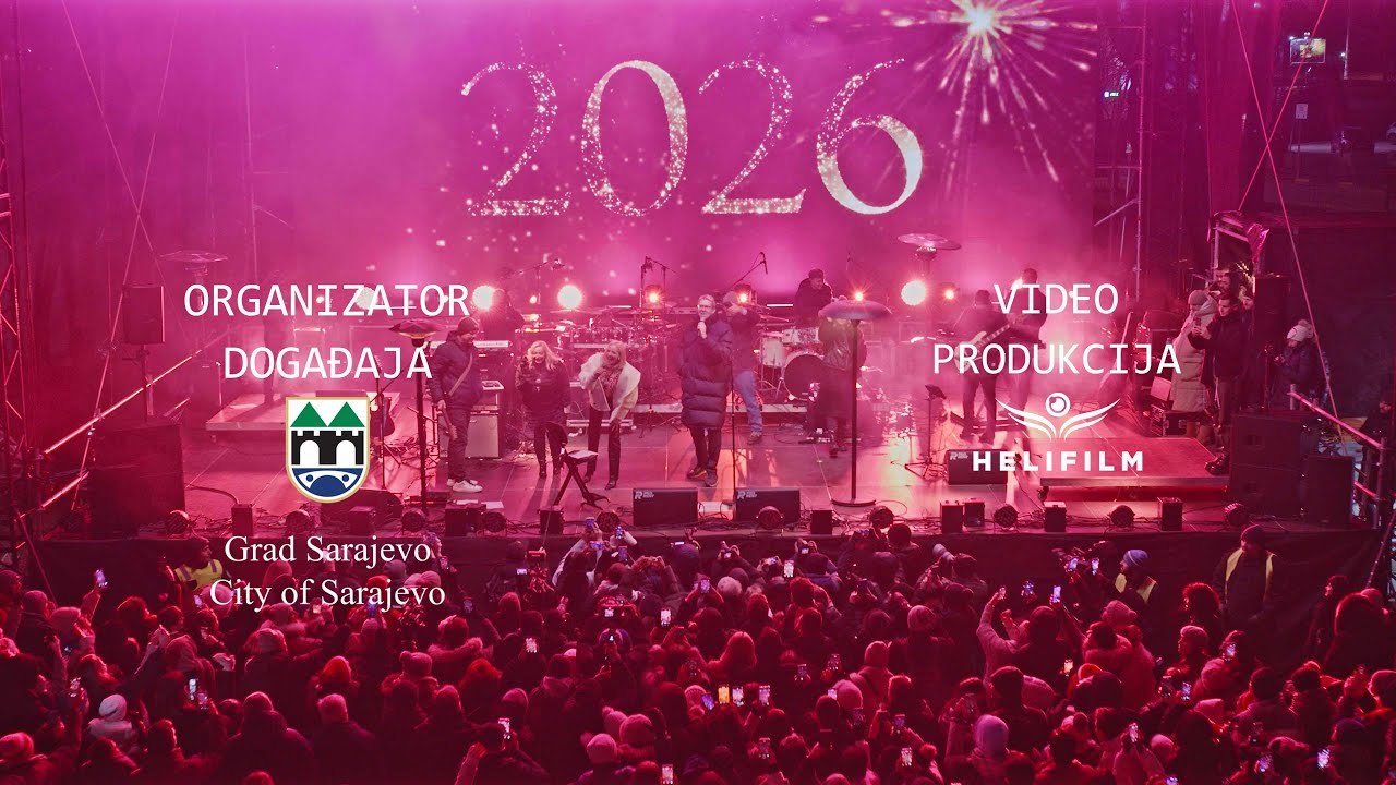 4K Sarajevo 31.12.2025. - Docek Nove 2026. godine  - Jelena Rozga, Dzenan Loncarevic, Divanhana