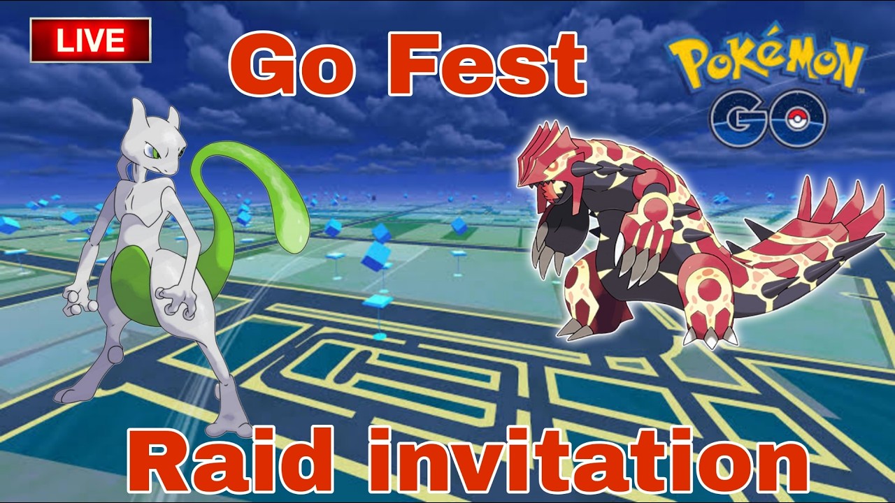 🔴Live Go Fest Raid  invitation  by  #raj4t5   in  #pokemon go