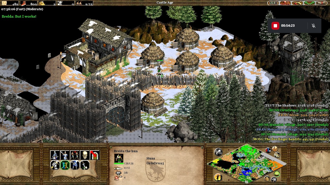 Age of empires 2 custom scenario: Brelda the Hun (final part) (No commentary)