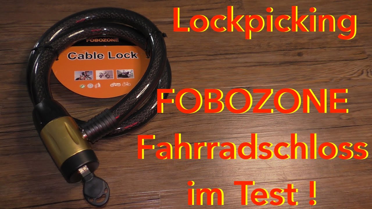 FOBOZONE Kabelschloss im Test/Fahrradschloss &ouml;ffnen/knacken/Pick the bike lock/crack the Cablelock
