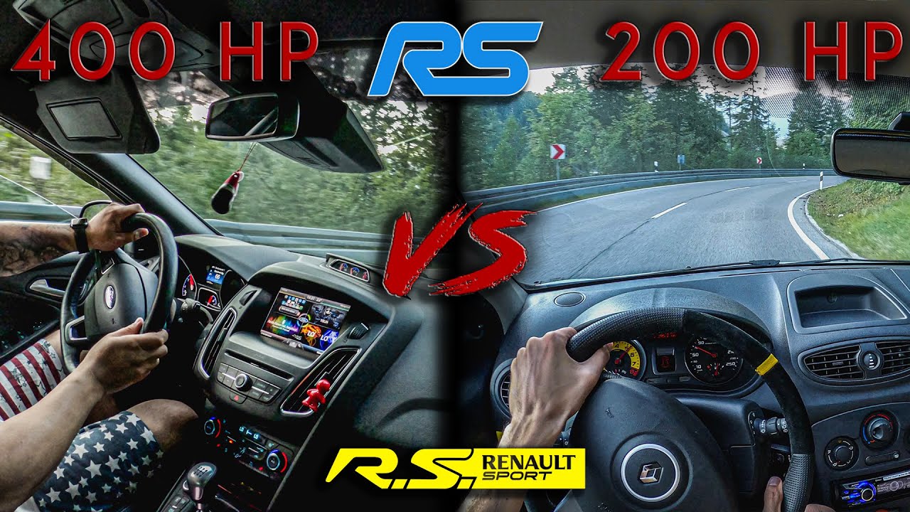 Ford Focus RS VS. Renault Clio RS CUP onboard drive | 4K