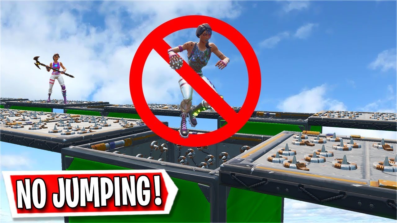 Playing a NO JUMPING Deathrun Race... [1v1] (Fortnite Creative)