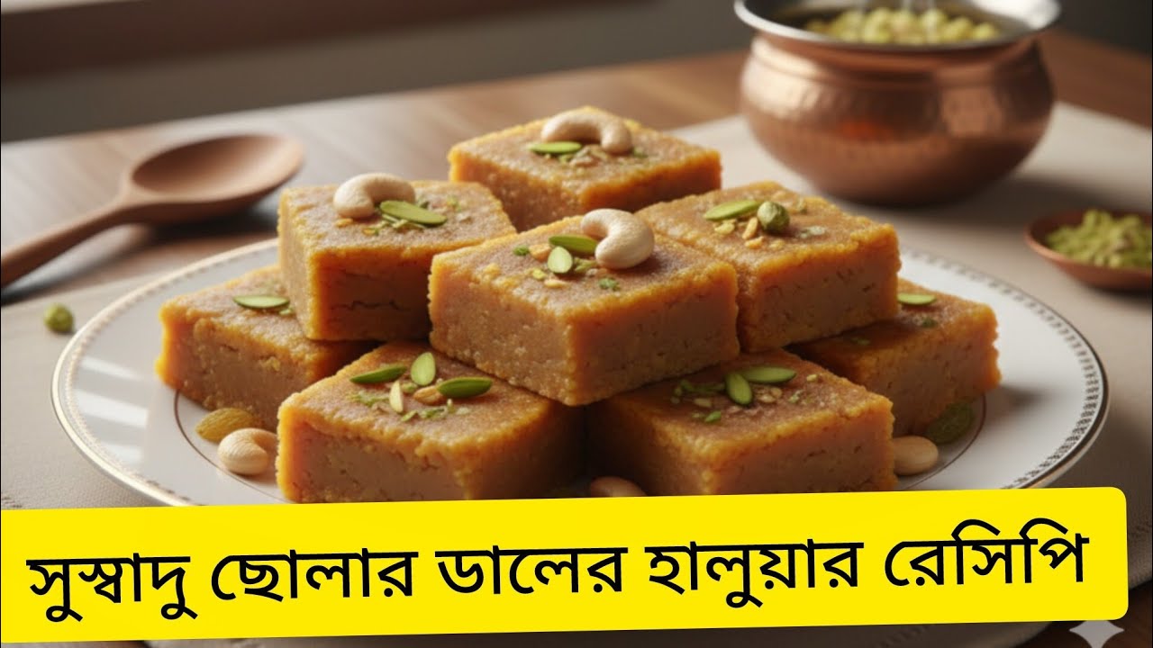 আপনাদের জন্য একটি সুস্বাদু রেসিপি ছোলার ডালের হালুয়া মায়ের হাতের তৈরি