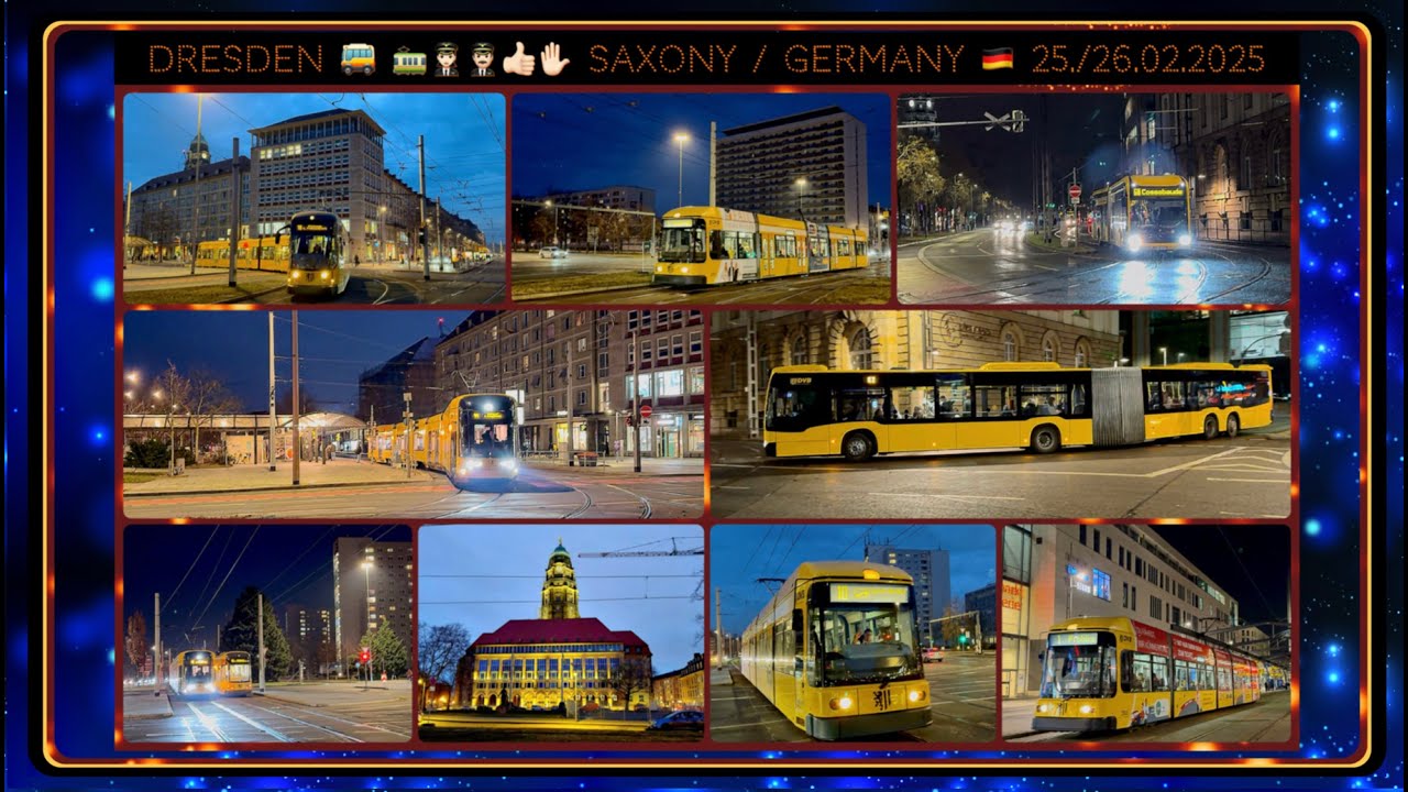 Dresden Bus and Tram Impressions / Germany  25./26.02.2025 / Dresdner Bus- und Tram-Impressionen