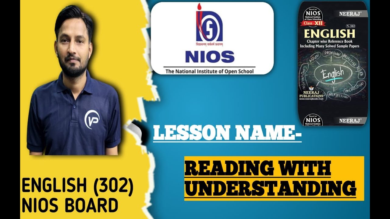 NIOS ENGLISH (302)_Class_12th | READING WITH UNDERSTANDING | Navneet Pandey sir