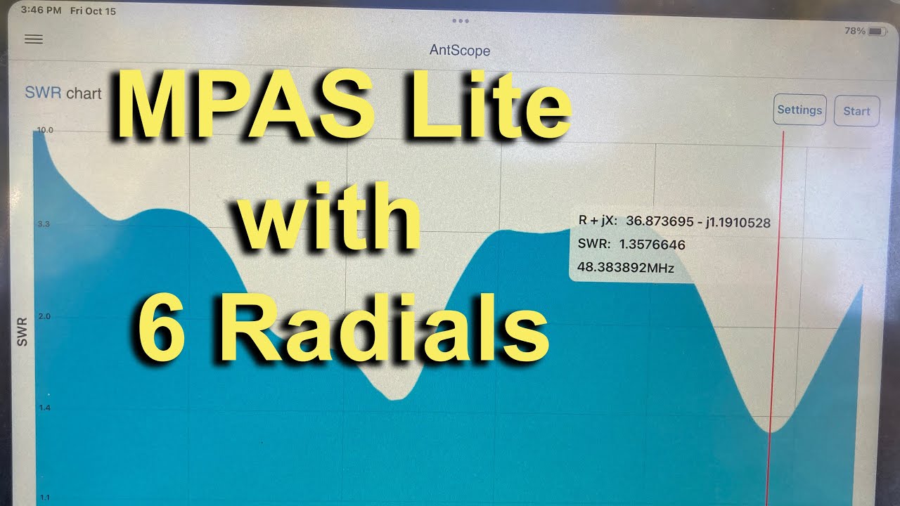 CHA MPAS Lite with 1/8 Wave Radials