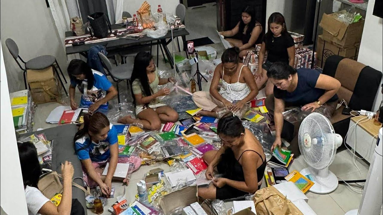 Almost Done Repacking of School Supplies