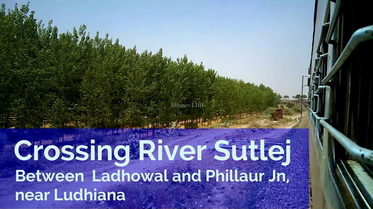 River Sutlej (Satluj) Railway Bridge near Ludhiana | Onboard ALCo WDM3A powered Jansadharan Express