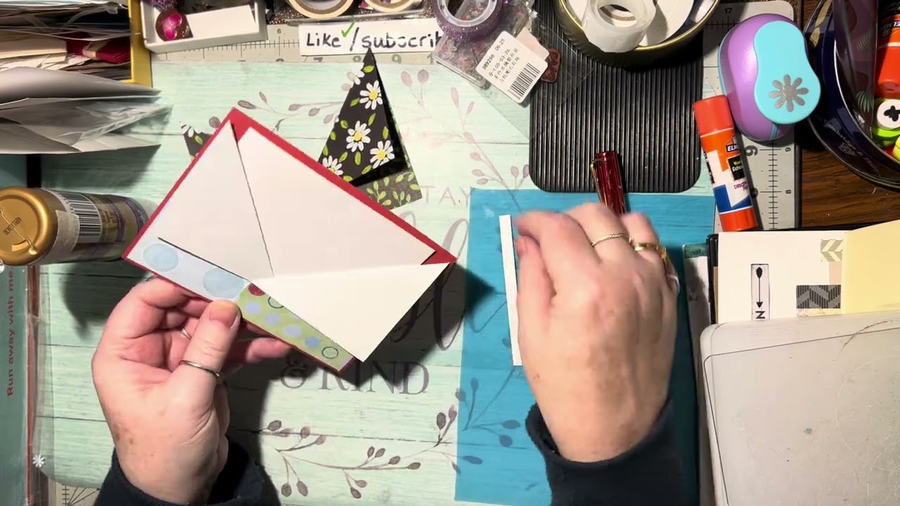 (2307) Blouse COLLAR POCKET for Journal, scrapbook or card!